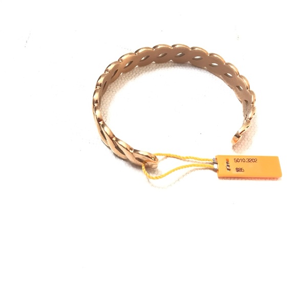 Folli Follie Women’s Cuff Bracelet Bangle Rose Plating Gold Apeiron Twisted - Picture 2 of 6